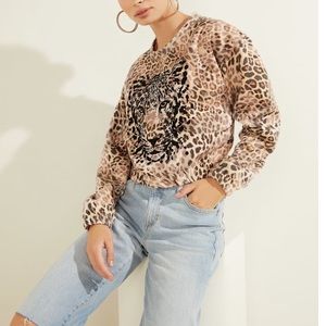 Leopard guess sweater